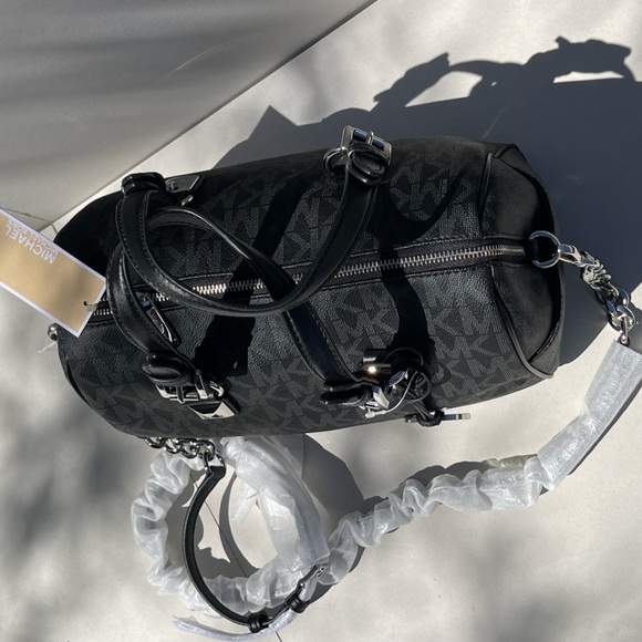 (new+tag) Michael Kors (MK) Grayson medium chain leather satchel — limited edt - Picture 6 of 16